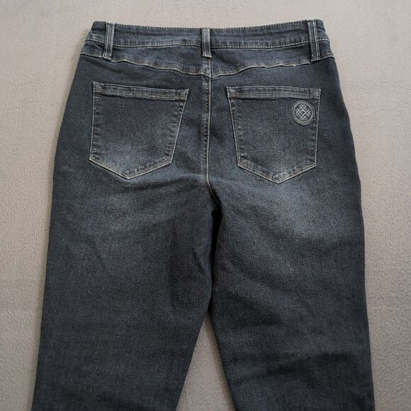 Laurie Felt Women 8 Dark Wash Mid Rise Classic Clean Ankle Skinny Jean - Picture 4 of 13